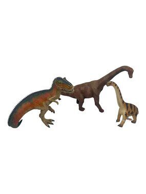 Vintage Schleich Set of 3 Dinosaur Figures T-Rex Giganotosaurus Brachiosaurus